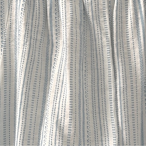 BCBGENERATION Blue and White Striped Tie Side Faux Wrap Crop Top Size XS - Picture 10 of 11